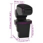 vidaXL Auto-Armlehne Schwarz 17x32x(37-53) cm ABS vidaXL Auto-Armlehne Schwarz 17x32x(37-53) cm ABS