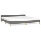 vidaXL Bettgestell mit Kopfteil Dunkelgrau 200x200 cm Stoff vidaXL Bettgestell mit Kopfteil Dunkelgrau 200x200 cm Stoff