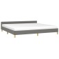 vidaXL Bettgestell mit Kopfteil Dunkelgrau 200x200 cm Stoff vidaXL Bettgestell mit Kopfteil Dunkelgrau 200x200 cm Stoff
