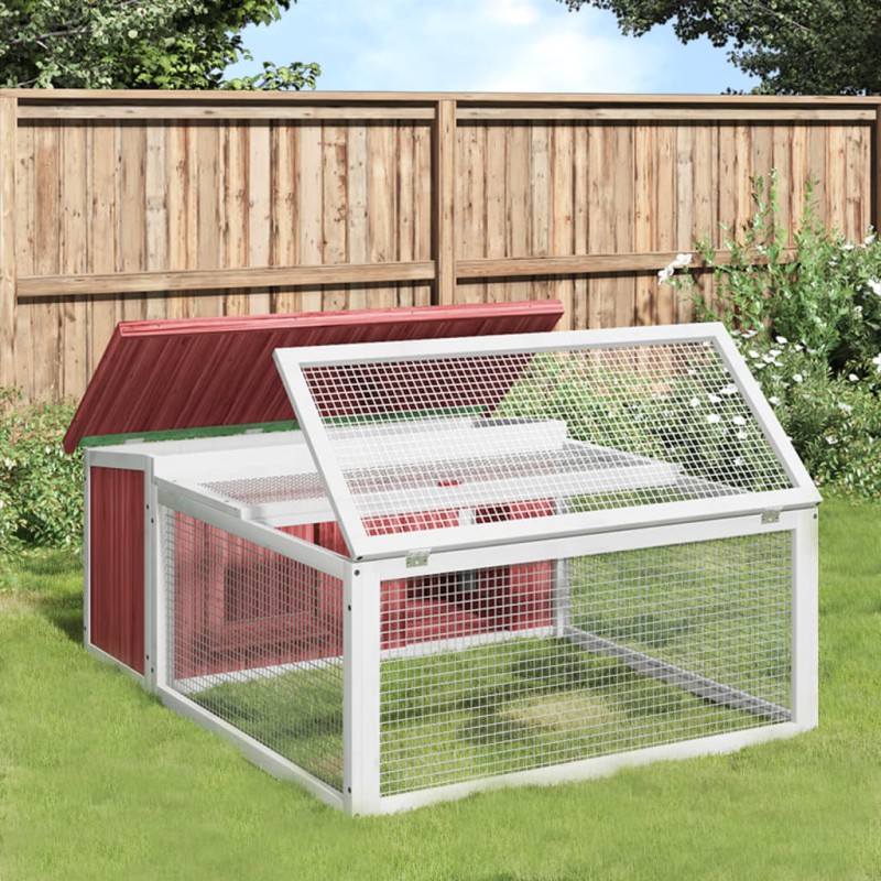 vidaXL Kaninchenstall Mokka 117,5x97x47,5 cm Massivholz Kiefer vidaXL Kaninchenstall Mokka 117,5x97x47,5 cm Massivholz Kiefer