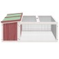 vidaXL Kaninchenstall Mokka 117,5x97x47,5 cm Massivholz Kiefer vidaXL Kaninchenstall Mokka 117,5x97x47,5 cm Massivholz Kiefer