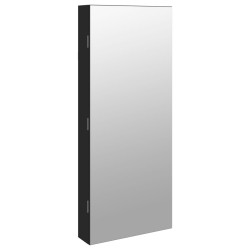 vidaXL Spiegel-Schmuckschrank mit LED-Beleuchtung Wandmontage Schwarz