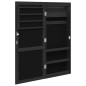 vidaXL Spiegel-Schmuckschrank mit LED-Beleuchtung Wandmontage Schwarz vidaXL Spiegel-Schmuckschrank mit LED-Beleuchtung Wandmontage Schwarz