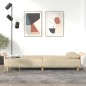 vidaXL Schlafsofa mit Armlehnen Creme Stoff vidaXL Schlafsofa mit Armlehnen Creme Stoff