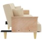 vidaXL Schlafsofa mit Armlehnen Creme Stoff vidaXL Schlafsofa mit Armlehnen Creme Stoff