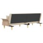 vidaXL Schlafsofa mit Armlehnen Creme Stoff vidaXL Schlafsofa mit Armlehnen Creme Stoff