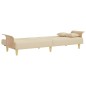 vidaXL Schlafsofa mit Armlehnen Creme Stoff vidaXL Schlafsofa mit Armlehnen Creme Stoff