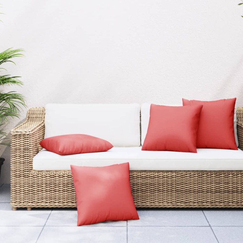 vidaXL Zierkissen 4 Stk. Rot 40x40 cm Stoff vidaXL Zierkissen 4 Stk. Rot 40x40 cm Stoff