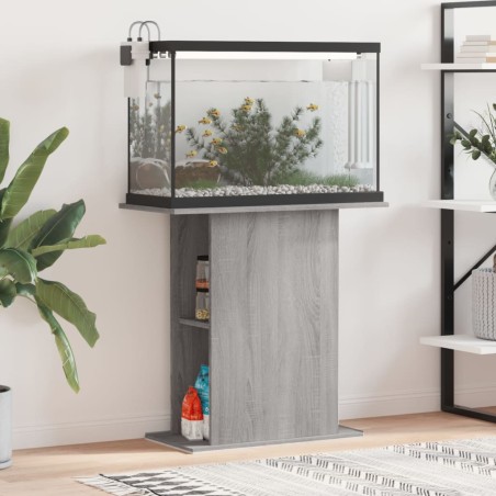 vidaXL Aquariumständer Grau Sonoma 75x36x72,5 cm Holzwerkstoff