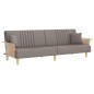 vidaXL Schlafsofa mit Armlehnen Taupe Stoff vidaXL Schlafsofa mit Armlehnen Taupe Stoff