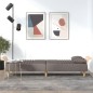 vidaXL Schlafsofa mit Armlehnen Taupe Stoff vidaXL Schlafsofa mit Armlehnen Taupe Stoff