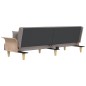 vidaXL Schlafsofa mit Armlehnen Taupe Stoff vidaXL Schlafsofa mit Armlehnen Taupe Stoff