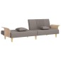 vidaXL Schlafsofa mit Armlehnen Taupe Stoff vidaXL Schlafsofa mit Armlehnen Taupe Stoff