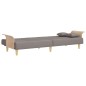 vidaXL Schlafsofa mit Armlehnen Taupe Stoff vidaXL Schlafsofa mit Armlehnen Taupe Stoff