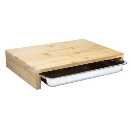 HI Schneidebrett mit Tablett 38x27x7 cm Bambus 
