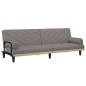 vidaXL Schlafsofa mit Armlehnen Taupe Stoff vidaXL Schlafsofa mit Armlehnen Taupe Stoff