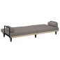vidaXL Schlafsofa mit Armlehnen Taupe Stoff vidaXL Schlafsofa mit Armlehnen Taupe Stoff