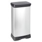 Curver Tretmülleimer Deco 50 L Silbern Curver Tretmülleimer Deco 50 L Silbern