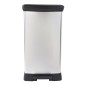 Curver Tretmülleimer Deco 50 L Silbern Curver Tretmülleimer Deco 50 L Silbern