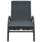 vidaXL Sonnenliege mit Auflage & Rädern Poly Rattan Anthrazit vidaXL Sonnenliege mit Auflage & Rädern Poly Rattan Anthrazit