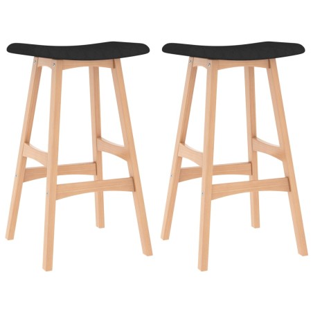 vidaXL Barhocker 2 Stk. Schwarz Stoff 