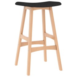vidaXL Barhocker 2 Stk. Schwarz Stoff 