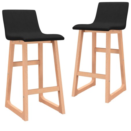 vidaXL Barhocker 2 Stk. Schwarz Stoff
