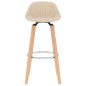 vidaXL Barhocker 2 Stk. Creme Stoff vidaXL Barhocker 2 Stk. Creme Stoff