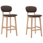 vidaXL Barhocker 2 Stk. Braun Stoff vidaXL Barhocker 2 Stk. Braun Stoff