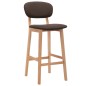 vidaXL Barhocker 2 Stk. Braun Stoff vidaXL Barhocker 2 Stk. Braun Stoff