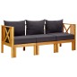 vidaXL 3-Sitzer-Gartenbank mit Kissen 179 cm Massivholz Akazie vidaXL 3-Sitzer-Gartenbank mit Kissen 179 cm Massivholz Akazie