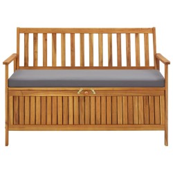 vidaXL Gartenbank mit Stauraum 120 cm Massivholz Akazie