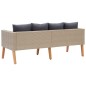 vidaXL 2-Sitzer-Gartensofa mit Auflagen Poly Rattan Beige vidaXL 2-Sitzer-Gartensofa mit Auflagen Poly Rattan Beige