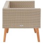 vidaXL 2-Sitzer-Gartensofa mit Auflagen Poly Rattan Beige vidaXL 2-Sitzer-Gartensofa mit Auflagen Poly Rattan Beige