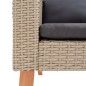 vidaXL 2-Sitzer-Gartensofa mit Auflagen Poly Rattan Beige vidaXL 2-Sitzer-Gartensofa mit Auflagen Poly Rattan Beige