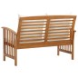 vidaXL Gartenbank mit Kissen 119 cm Massivholz Akazie vidaXL Gartenbank mit Kissen 119 cm Massivholz Akazie