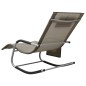 vidaXL Sonnenliege Textilene Taupe und Grau vidaXL Sonnenliege Textilene Taupe und Grau