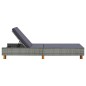 vidaXL Sonnenliege mit Auflage Poly Rattan Grau vidaXL Sonnenliege mit Auflage Poly Rattan Grau