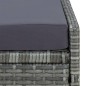 vidaXL Sonnenliege mit Auflage Poly Rattan Grau vidaXL Sonnenliege mit Auflage Poly Rattan Grau