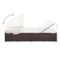 vidaXL 2-Personen-Sonnenliege mit Auflage Poly Rattan Braun vidaXL 2-Personen-Sonnenliege mit Auflage Poly Rattan Braun