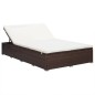 vidaXL 2-Personen-Sonnenliege mit Auflage Poly Rattan Braun vidaXL 2-Personen-Sonnenliege mit Auflage Poly Rattan Braun