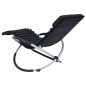 vidaXL Garten-Sonnenliege mit Auflage Stahl Schwarz vidaXL Garten-Sonnenliege mit Auflage Stahl Schwarz