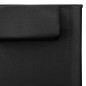 vidaXL Sonnenliege Textilene Schwarz und Grau vidaXL Sonnenliege Textilene Schwarz und Grau