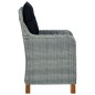 vidaXL Gartenstühle mit Kissen 2 Stk. Poly Rattan Hellgrau vidaXL Gartenstühle mit Kissen 2 Stk. Poly Rattan Hellgrau