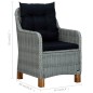 vidaXL Gartenstühle mit Kissen 2 Stk. Poly Rattan Hellgrau vidaXL Gartenstühle mit Kissen 2 Stk. Poly Rattan Hellgrau