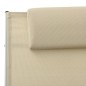 vidaXL Sonnenliege mit Kissen Textilene Creme vidaXL Sonnenliege mit Kissen Textilene Creme