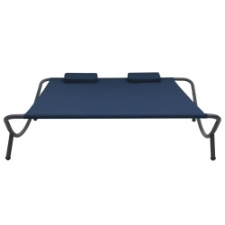 vidaXL Sonnenliege Stoff Blau