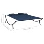 vidaXL Sonnenliege Stoff Blau vidaXL Sonnenliege Stoff Blau