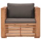 vidaXL Gartensessel mit Dunkelgrauen Kissen Massivholz Teak vidaXL Gartensessel mit Dunkelgrauen Kissen Massivholz Teak