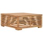 vidaXL Gartentisch und Fußhocker Set mit Dunkelgrauem Kissen Teakholz vidaXL Gartentisch und Fußhocker Set mit Dunkelgrauem Kissen Teakholz